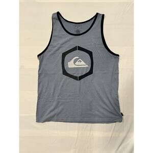 Quiksilver Tank Top Mens Large Gray Graphic Surf Skate Sleeveless Shirt